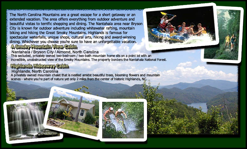 Cabin Mountain Rentals Home Page Image